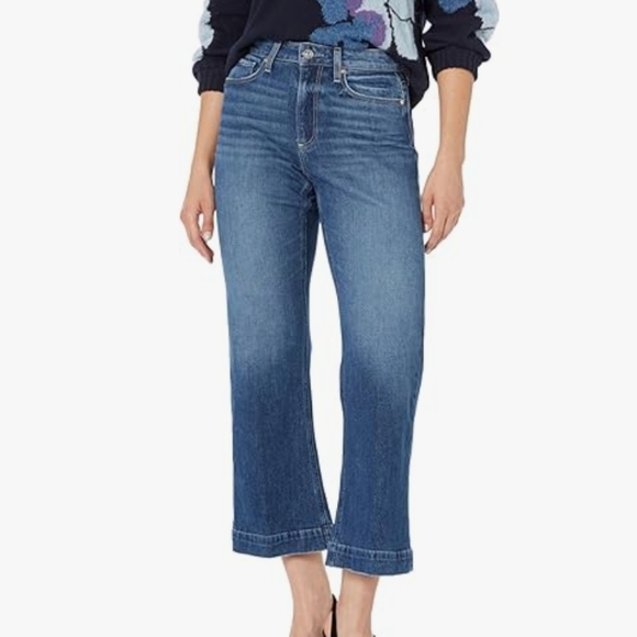 Paige Women's Amour Ankle High Rise Trouser Jean in Narrative Size 30 New - Picture 1 of 12